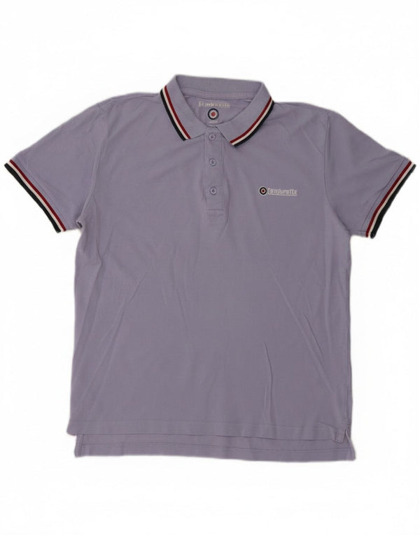 Lambretta Mens Polo Shirt Medium Blue Cotton