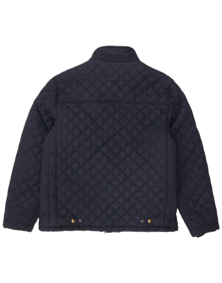 CREW CLOTHING Mens Quilted Jacket UK 42 XL Navy Blue Polyester