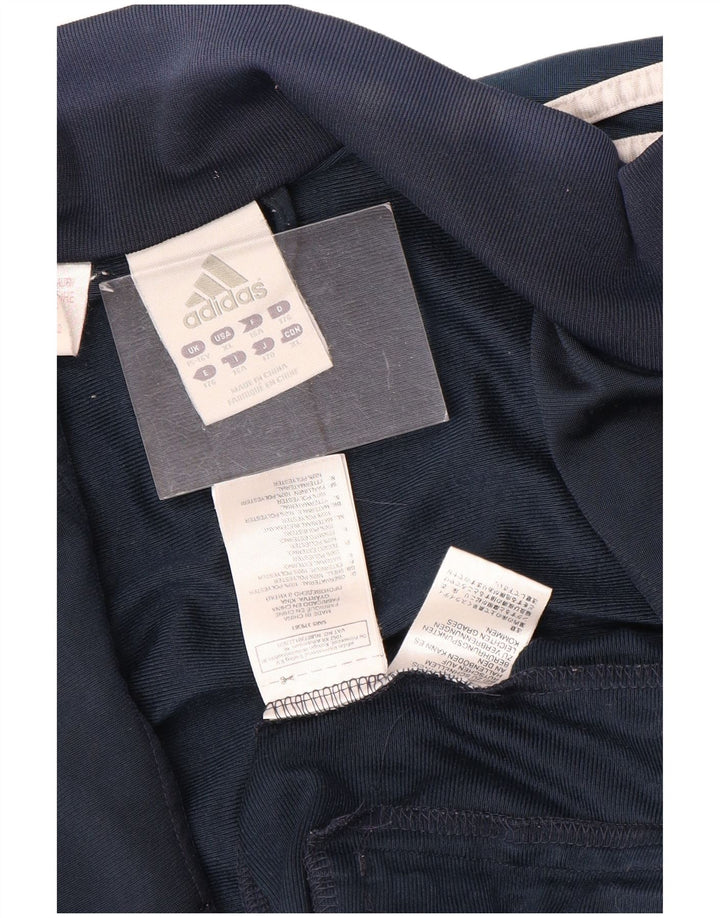 Adidas Boys Tracksuit Top Jacket 15-16 Years Navy Blue Colourblock