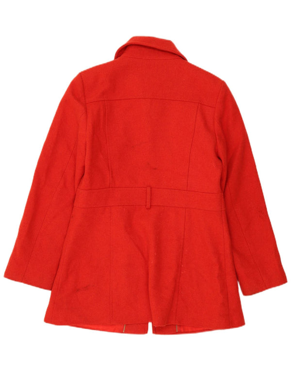 Marks & Spencer Womens Overcoat UK 12 Medium Red Acrylic