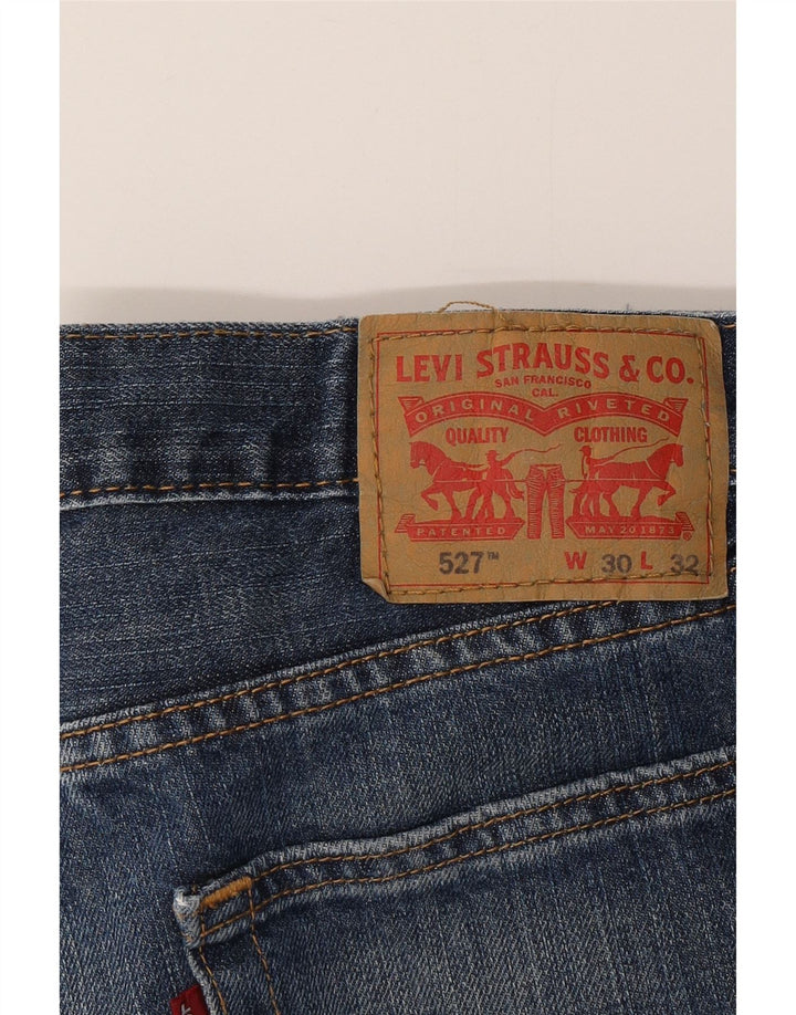 Levi's Mens 527 Slim Bootcut Jeans W30 L32 Blue Cotton