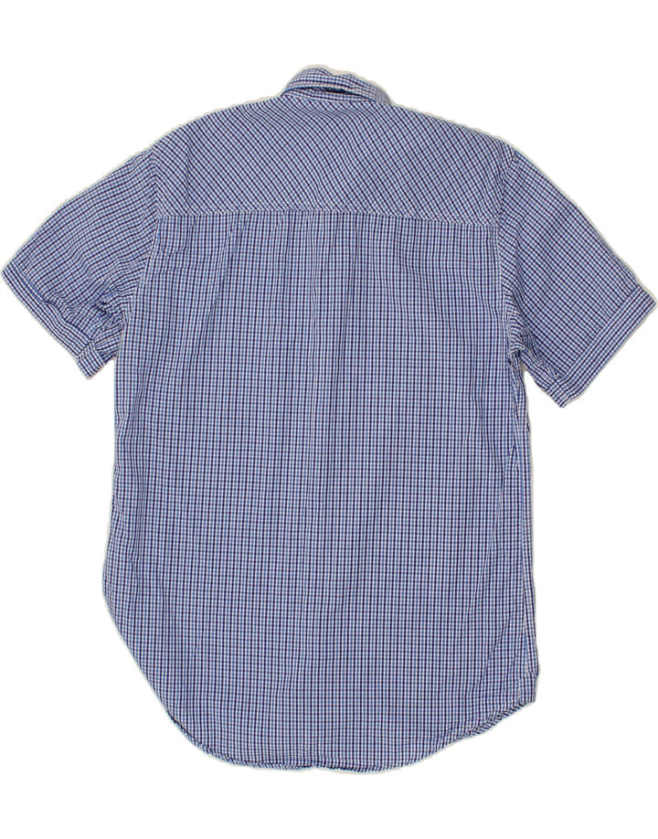 BEST COMPANY Mens Slim Fit Short Sleeve Shirt Medium Blue Check Cotton Vintage Best Company and Second-Hand Best Company from Messina Hembry 