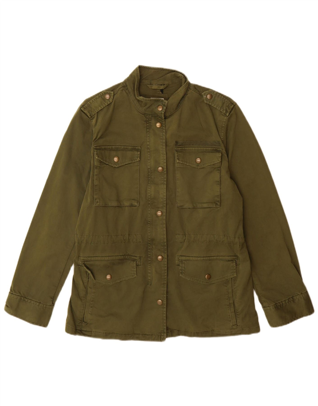 Gap Womens Oversized Military Jacket UK 10 Small Green Cotton