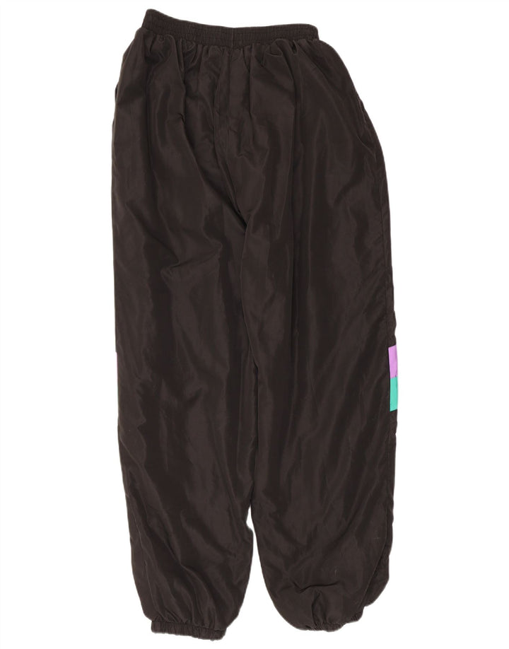 Vintage Mens Loose Fit Full Tracksuit Small  Black Colourblock Polyester