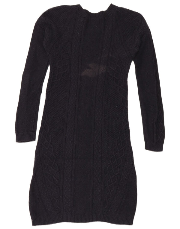 Hobbs Womens Oversized Long Sleeve Jumper Dress UK 10 Small Navy Blue