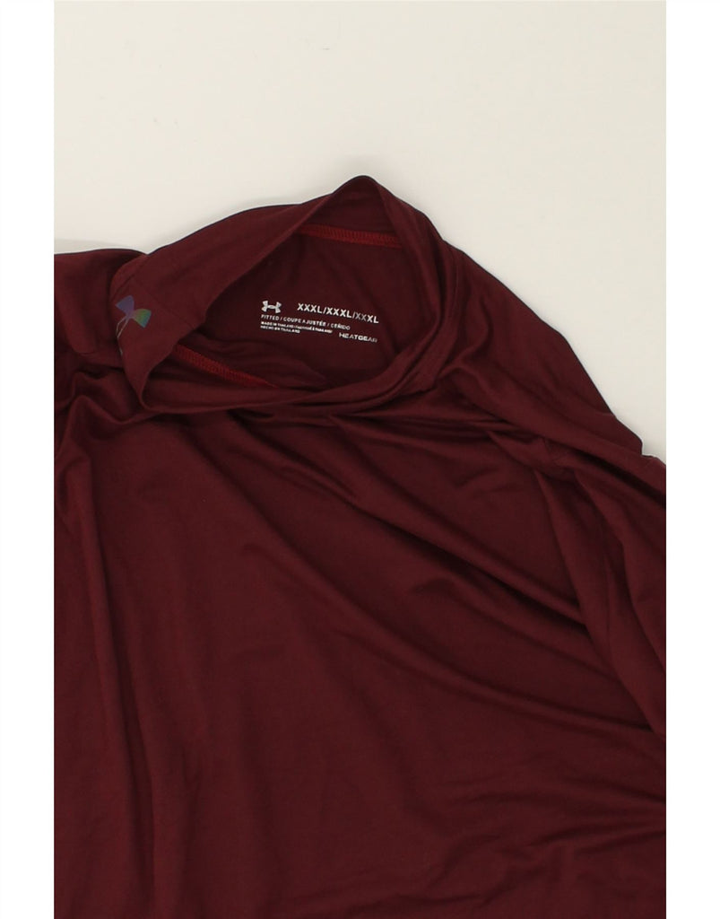 UNDER ARMOUR Mens Top Long Sleeve 3XL Burgundy Polyester | Vintage Under Armour | Thrift | Second-Hand Under Armour | Used Clothing | Messina Hembry 