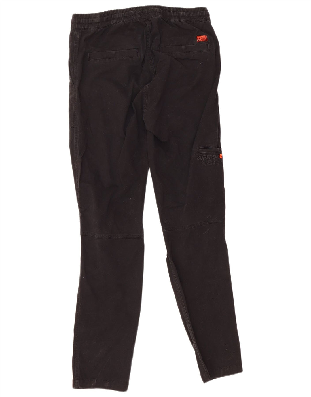 SUPERDRY Mens Skinny Cargo Trousers W31 L32 Black Cotton