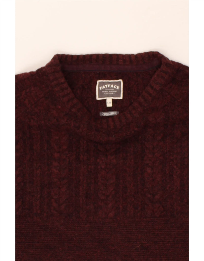 FAT FACE Mens Crew Neck Jumper Sweater 2XL Maroon Wool | Vintage Fat Face | Thrift | Second-Hand Fat Face | Used Clothing | Messina Hembry 