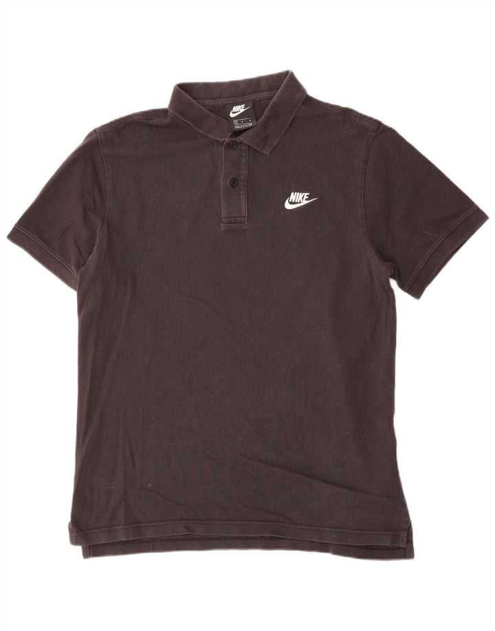 Nike Mens Polo Shirt Medium Black Cotton