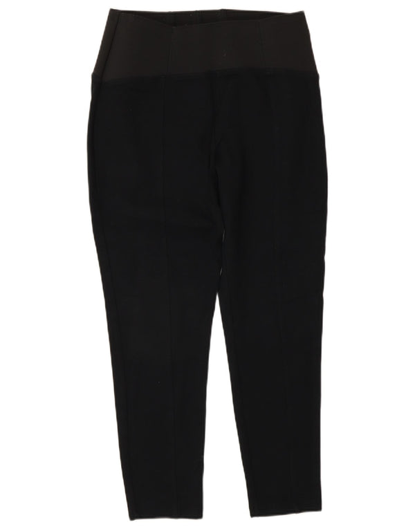 Marks & Spencer Womens Crop Leggings UK 12 Medium Black Viscose