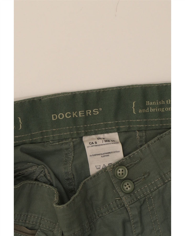 DOCKERS Womens Capri Trousers US 8 Medium W30 Khaki Cotton Vintage Dockers and Second-Hand Dockers from Messina Hembry 