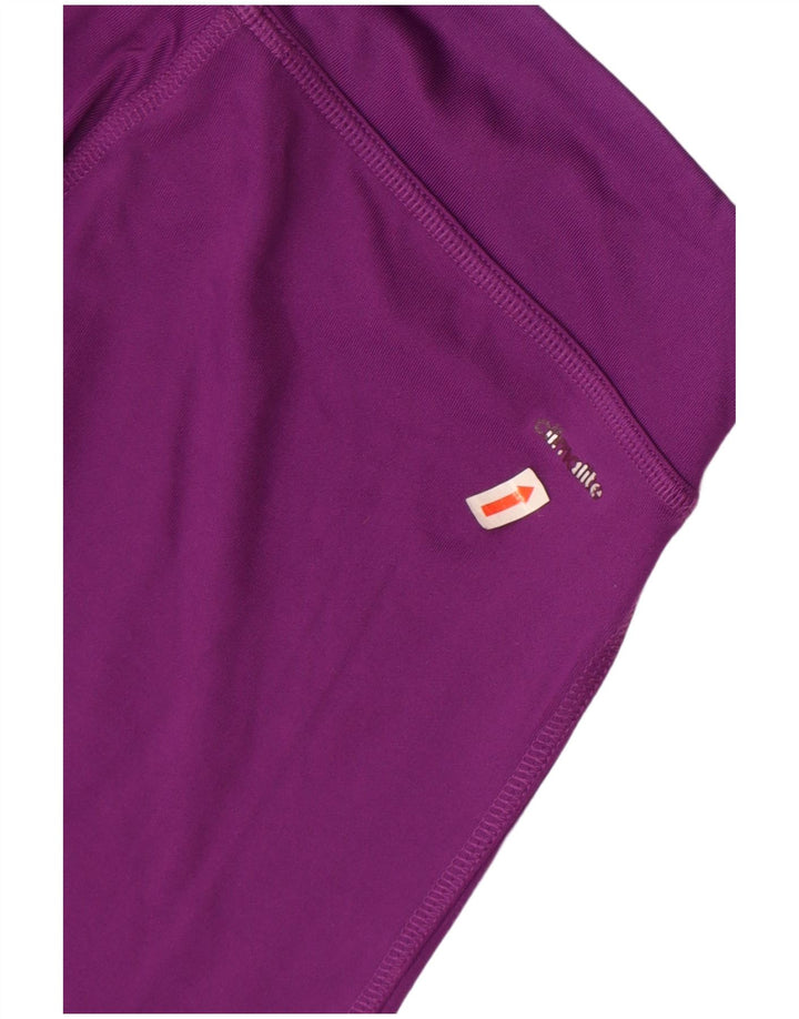 Adidas Womens Climalite Capri Leggings UK 8/10 Small  Purple Polyester
