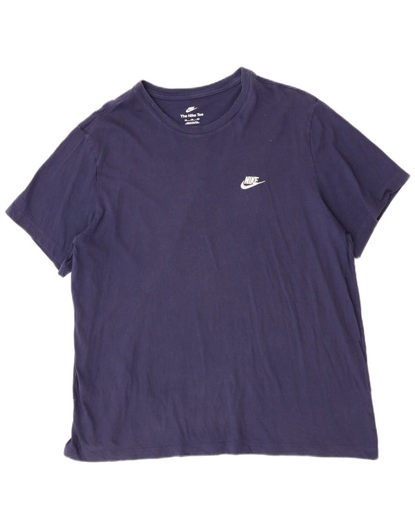 Nike Mens T-Shirt Top 2XL Navy Blue Cotton