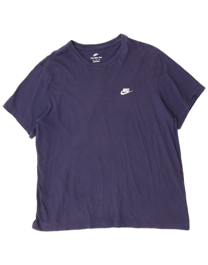 Nike Mens T-Shirt Top 2XL Navy Blue Cotton