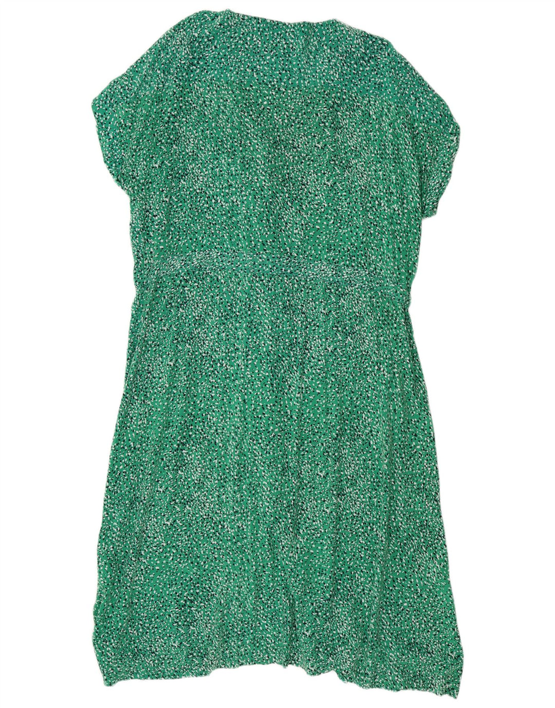 JOULES Womens Short Sleeves Shirt Dress UK 18 XL  Green Spotted Viscose