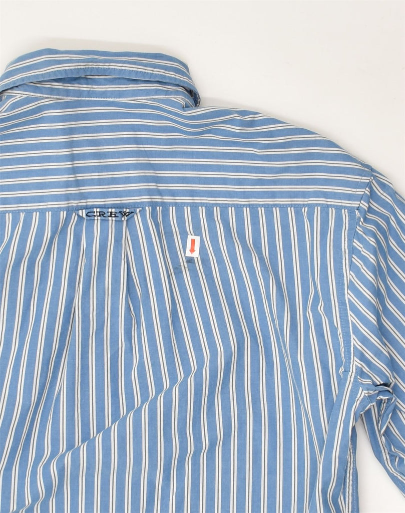 CREW CLOTHING Mens Tailored Fit Shirt XS Blue Striped Cotton | Vintage Crew Clothing | Thrift | Second-Hand Crew Clothing | Used Clothing | Messina Hembry 