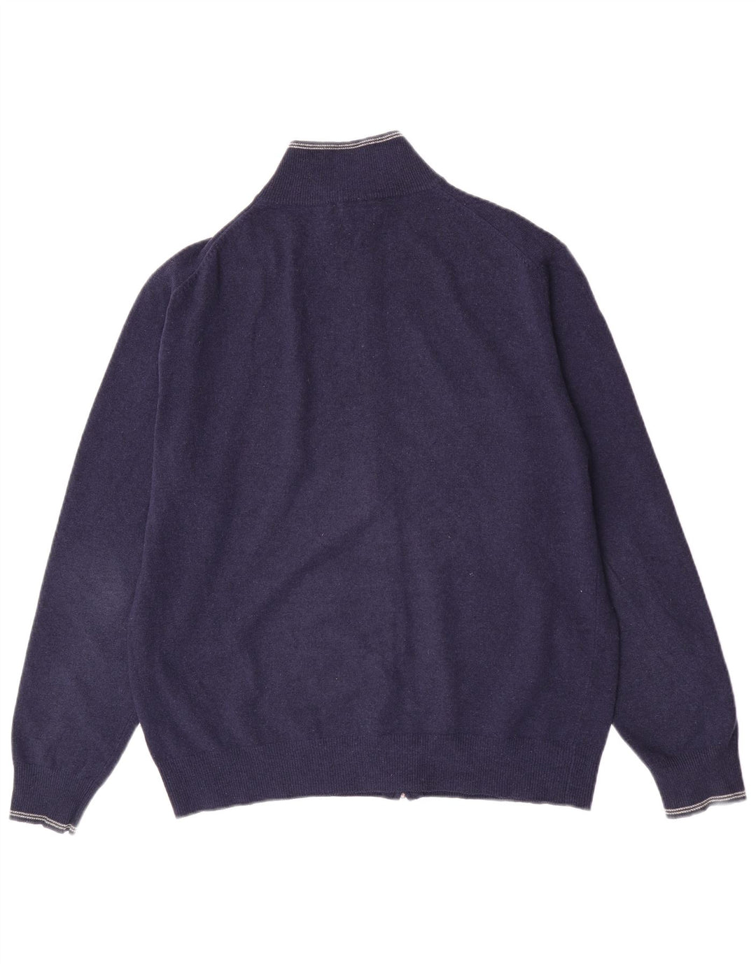 Kappa Mens Cardigan Sweater XL Navy Blue Virgin Wool
