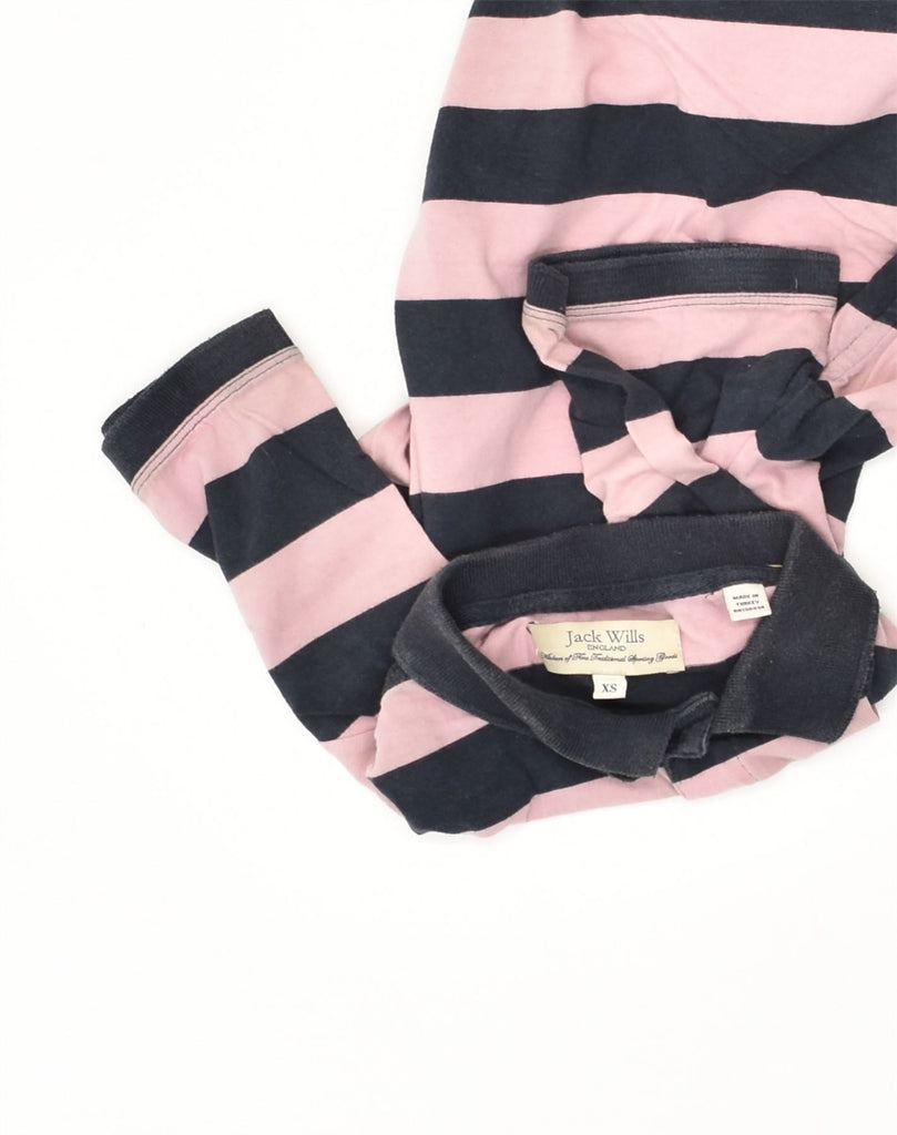 JACK WILLS Mens Polo Shirt XS Pink Striped Cotton | Vintage Jack Wills | Thrift | Second-Hand Jack Wills | Used Clothing | Messina Hembry 