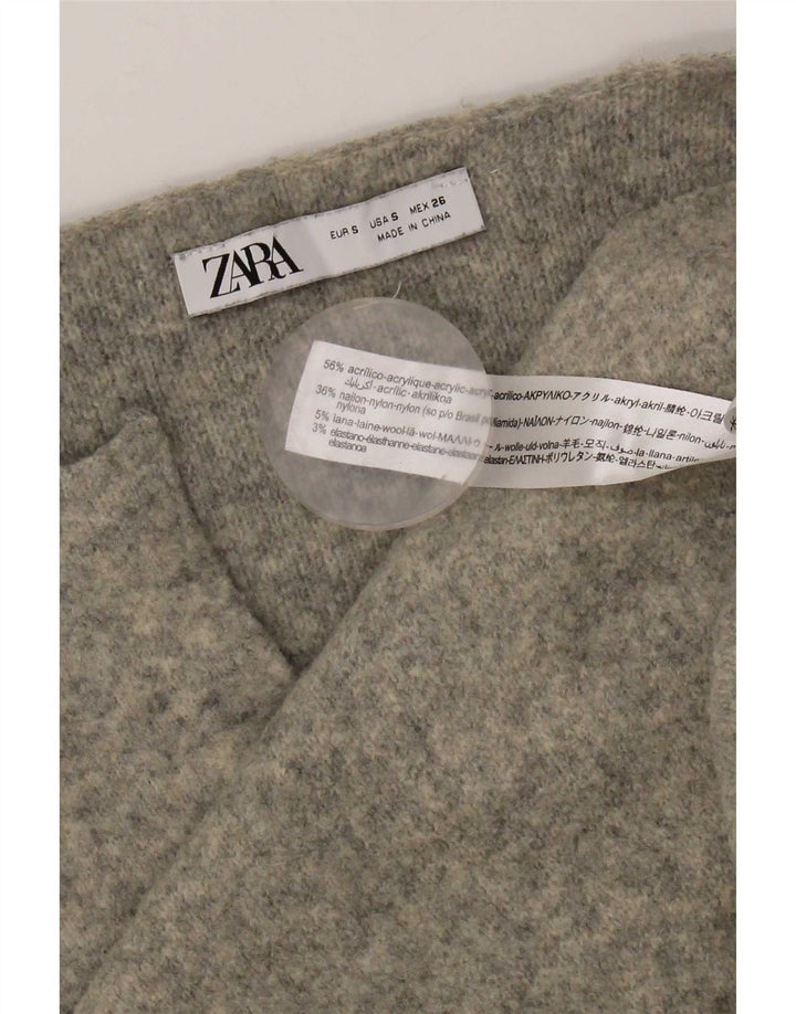Zara Womens Knit Oversized 2 Piece Set UK 10 Small Grey Acrylic