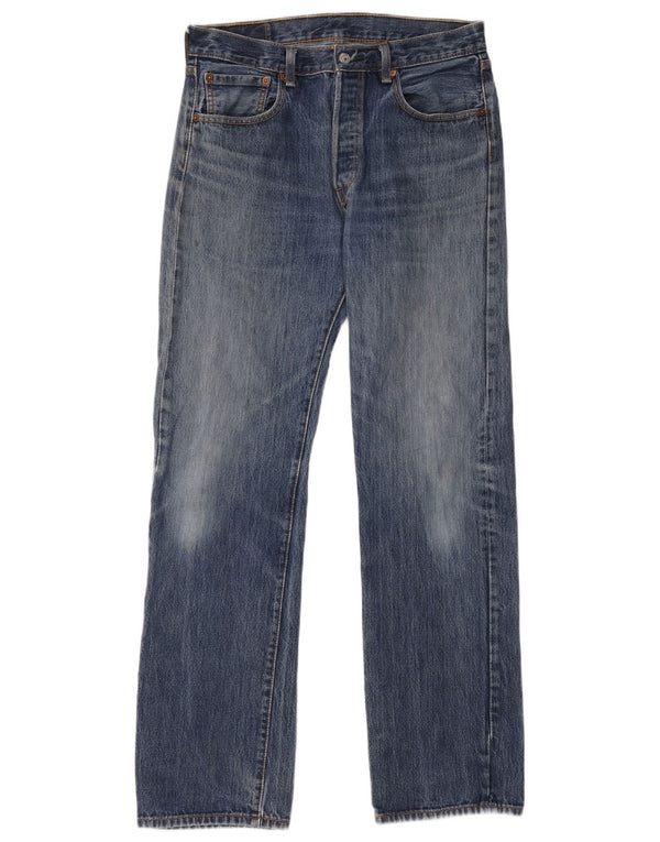 Levi's Mens 501 Straight Jeans W33 L34 Blue Cotton