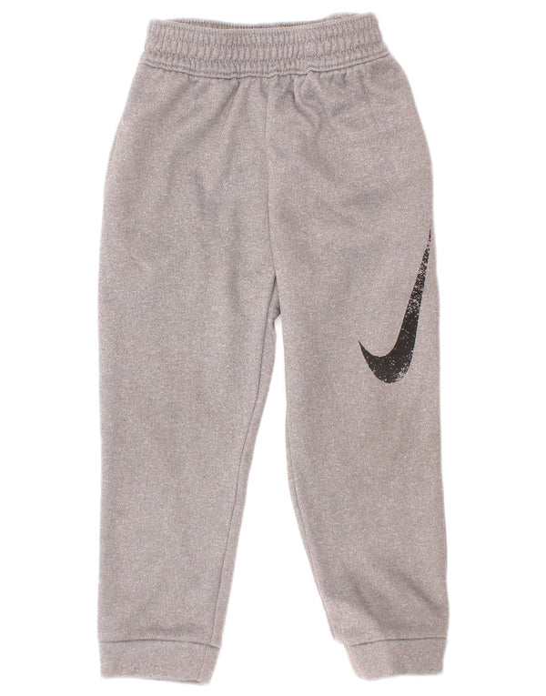 Nike Boys Dri Fit Graphic Tracksuit Trousers Joggers 2-3 Years Grey Flecked