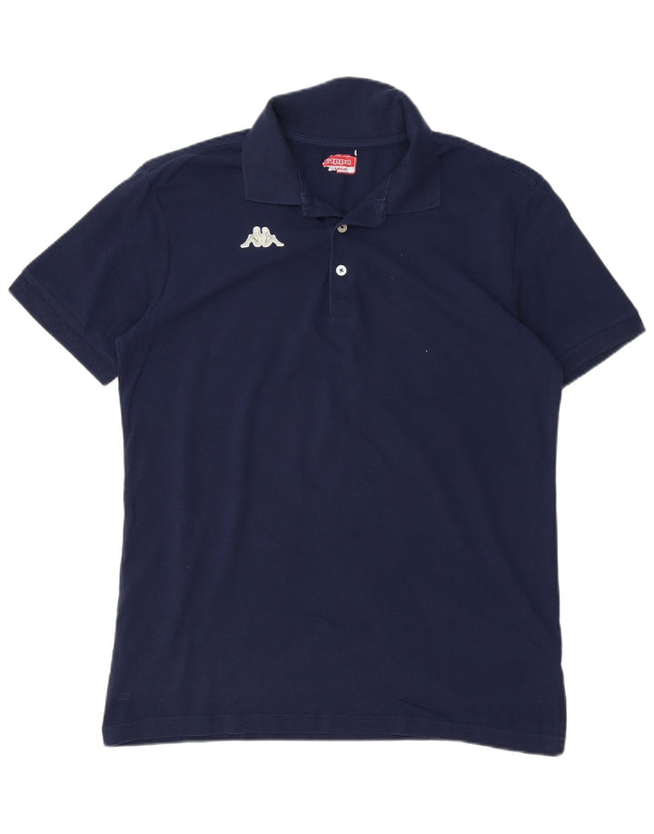 KAPPA Mens Polo Shirt Large Navy Blue Cotton