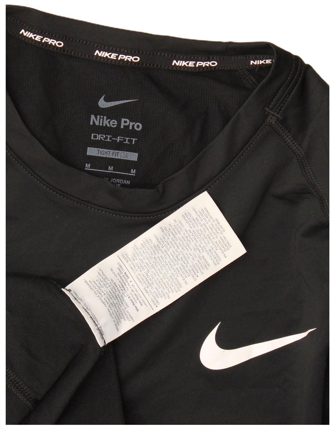 Nike Mens Dri Fit T-Shirt Top Medium Black Polyester
