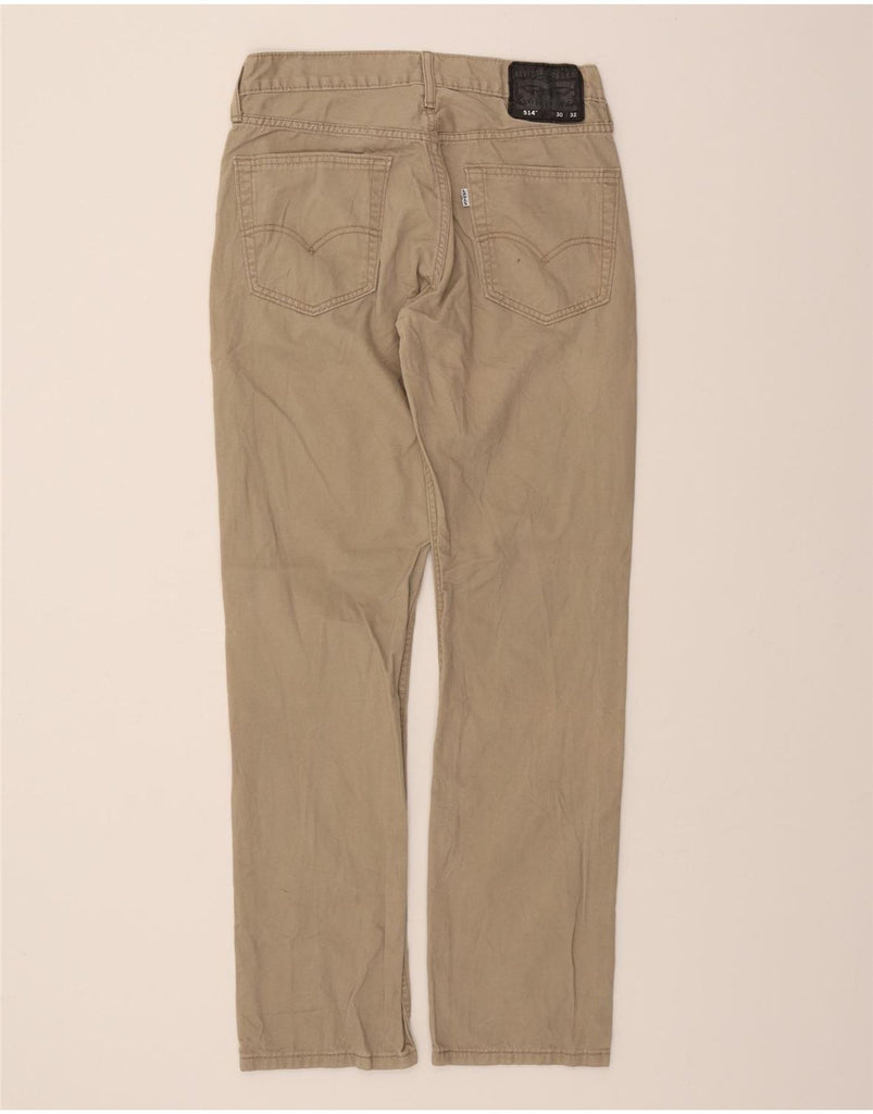 LEVI'S Mens 514 Straight Casual Trousers W30 L32 Beige Cotton Vintage Levi's and Second-Hand Levi's from Messina Hembry 