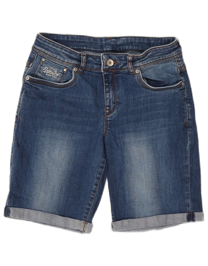 SUPERDRY Womens Denim Shorts W30 Medium Blue Cotton