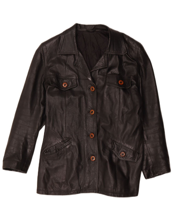 Vintage Womens Leather Jacket UK 16 Large Black