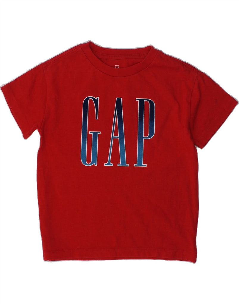 GAP Boys Graphic T-Shirt Top 3-4 Years Red | Vintage Gap | Thrift | Second-Hand Gap | Used Clothing | Messina Hembry 