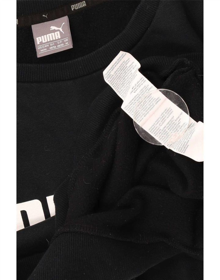 Puma Mens Graphic Sweatshirt Jumper Medium Black Cotton