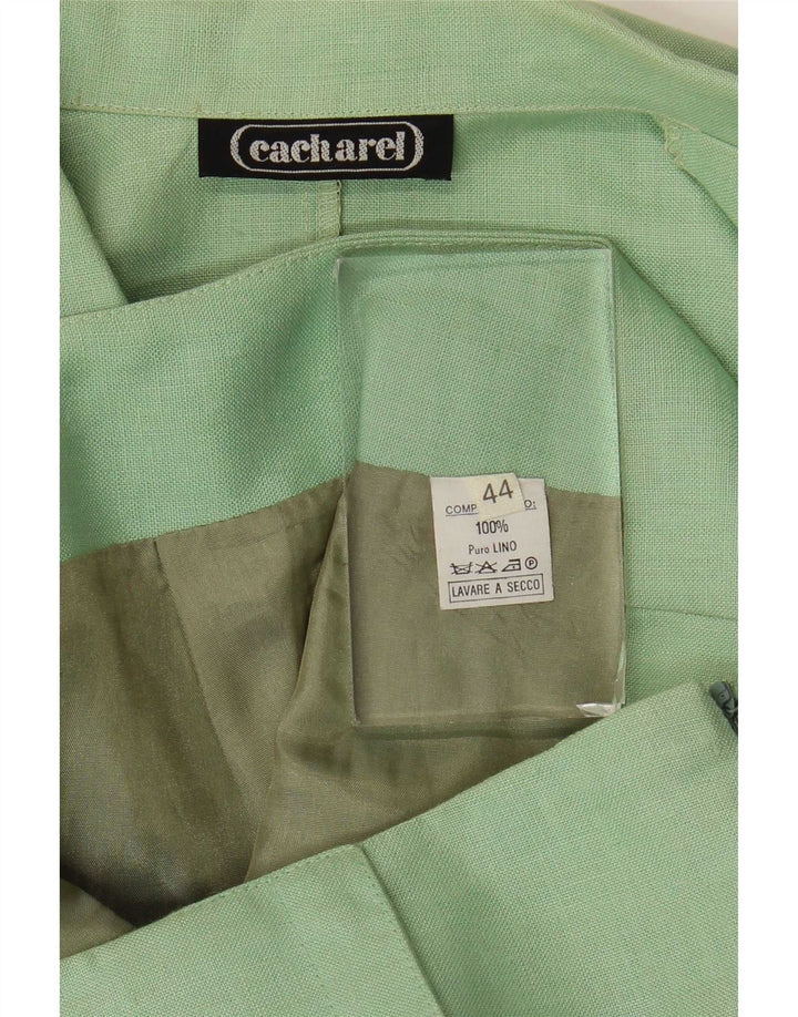 Cacharel Womens Double Breasted 2 Piece Skirt Set IT 44 Medium W28 Green