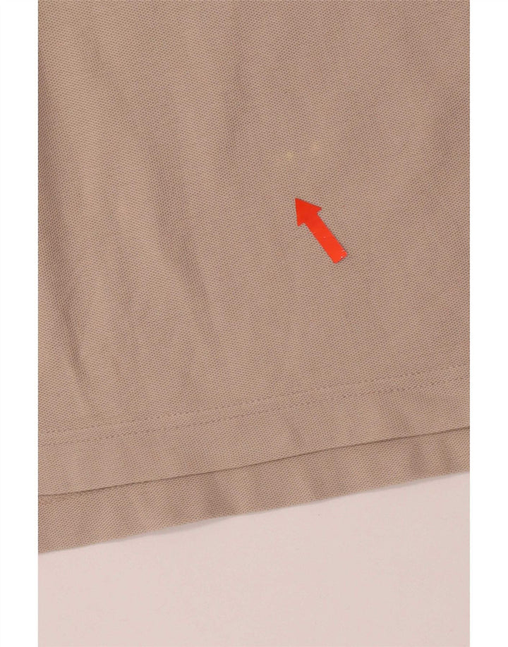 Lotto Mens Polo Shirt XL Beige Cotton