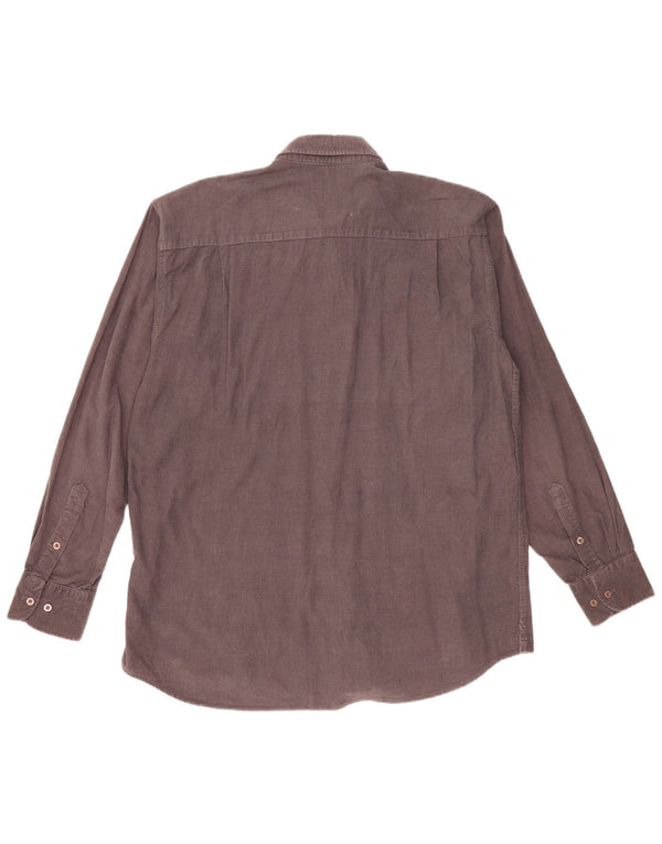 Vintage Mens Corduroy Shirt XL Grey Cotton