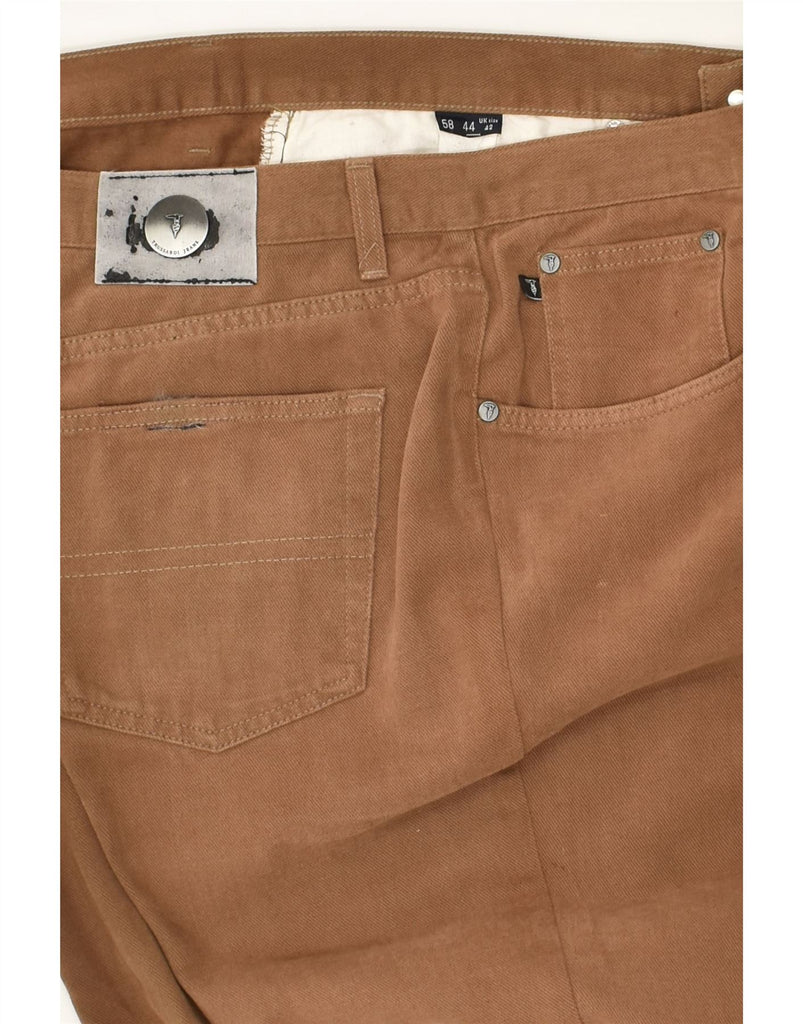 TRUSSARDI Mens Straight Jeans W42 L31 Brown | Vintage Trussardi | Thrift | Second-Hand Trussardi | Used Clothing | Messina Hembry 