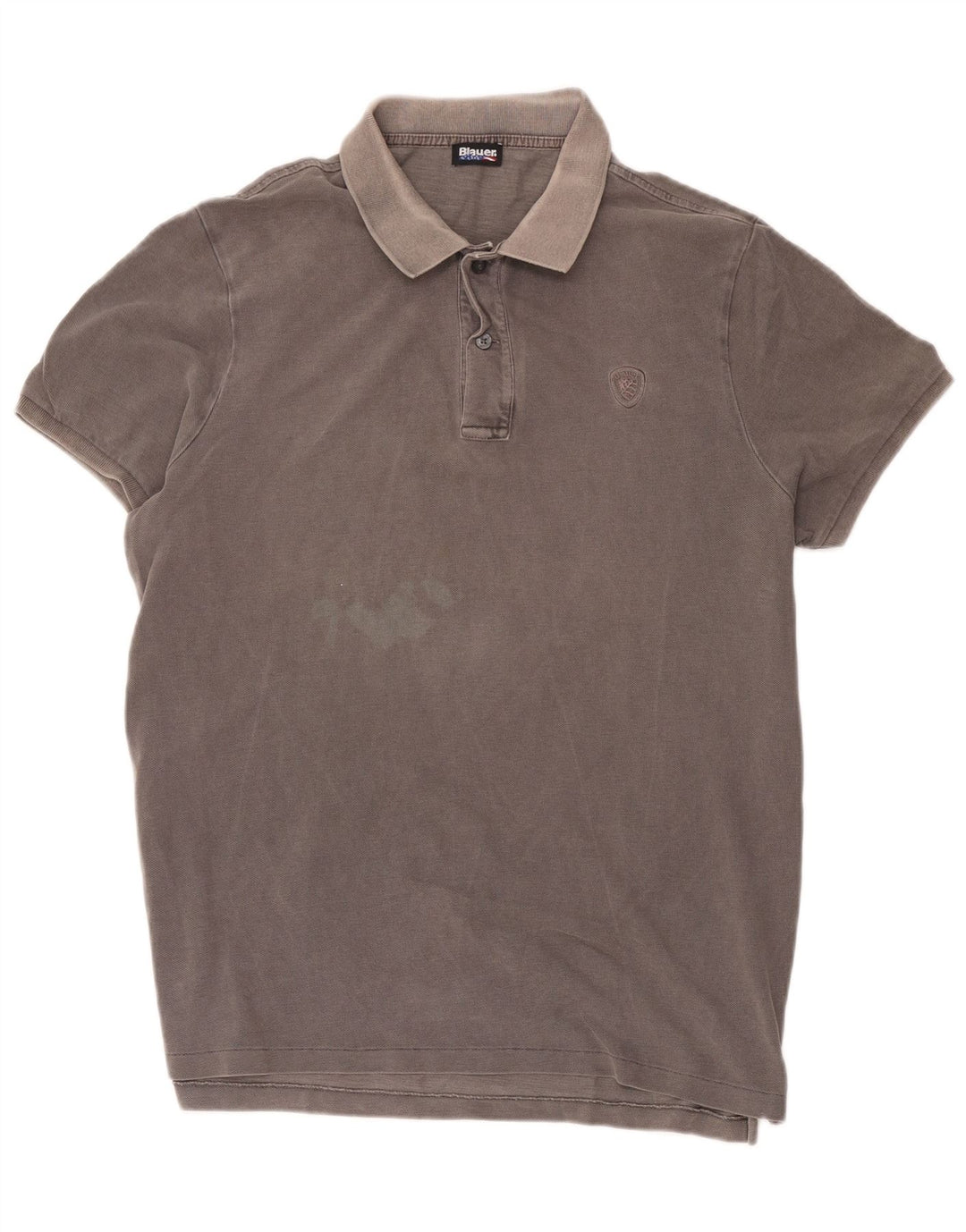 Blauer Mens Regular Fit Polo Shirt 2XL Grey Cotton