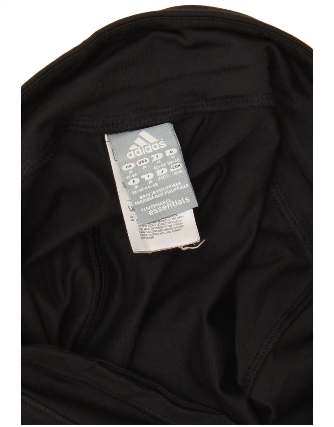 Adidas Womens Leggings UK 12/14 Medium Black Polyester