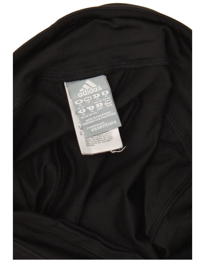 Adidas Womens Leggings UK 12/14 Medium Black Polyester