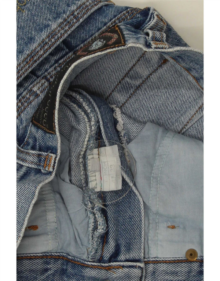 Roccobarocco Womens Denim Skirt W33 Large Blue Cotton