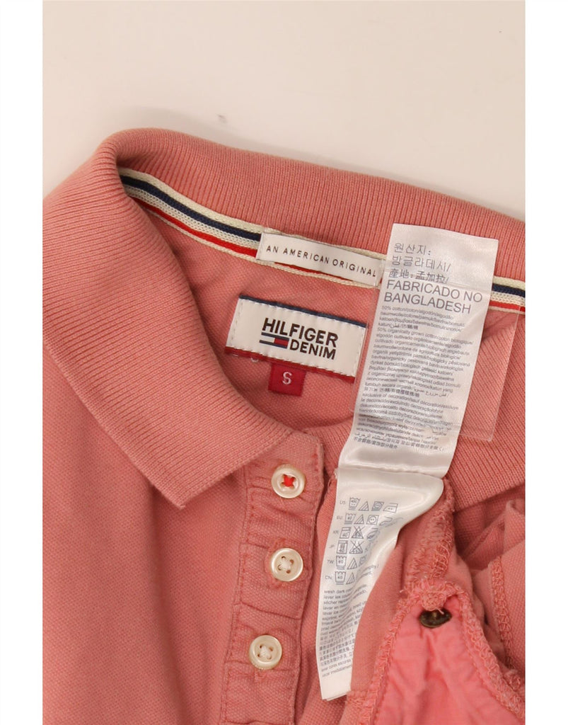 TOMMY HILFIGER Womens Polo Shirt UK 10 Small Pink Cotton Vintage Tommy Hilfiger and Second-Hand Tommy Hilfiger from Messina Hembry 