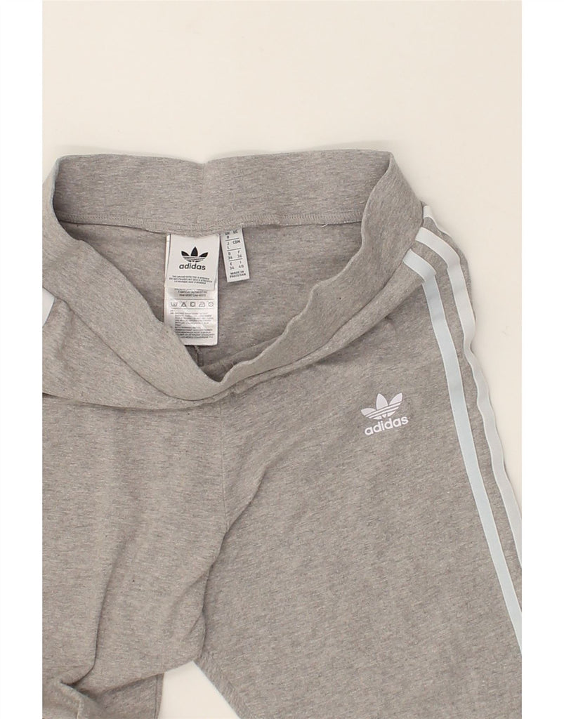 ADIDAS Womens Leggings UK 8 Small  Grey Cotton | Vintage Adidas | Thrift | Second-Hand Adidas | Used Clothing | Messina Hembry 