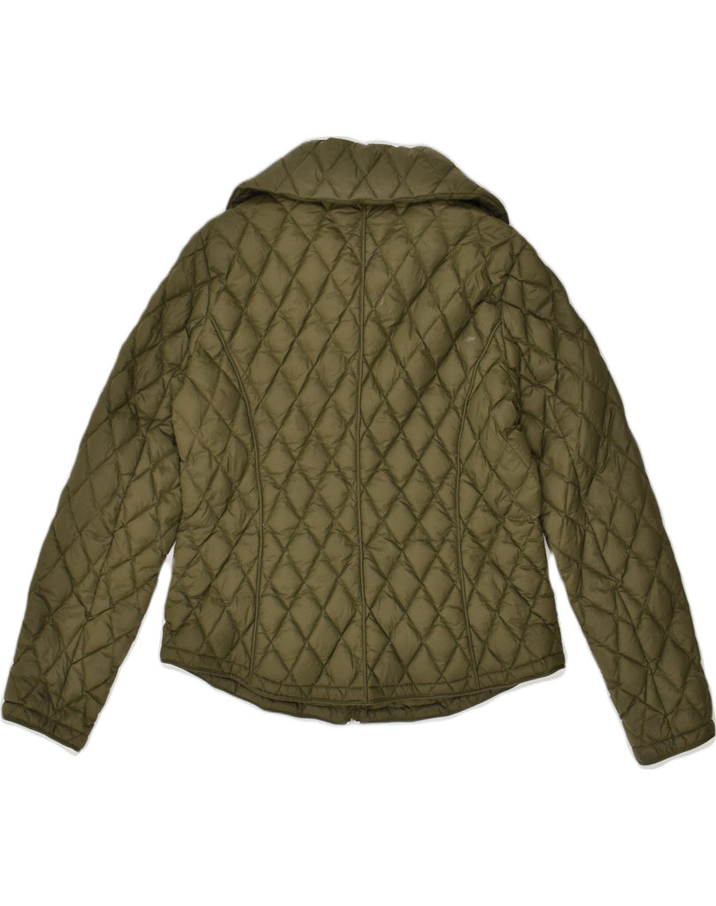 MICHAEL KORS Womens Quilted Padded Jacket UK 16 Large Khaki Nylon | Vintage Michael Kors | Thrift | Second-Hand Michael Kors | Used Clothing | Messina Hembry 