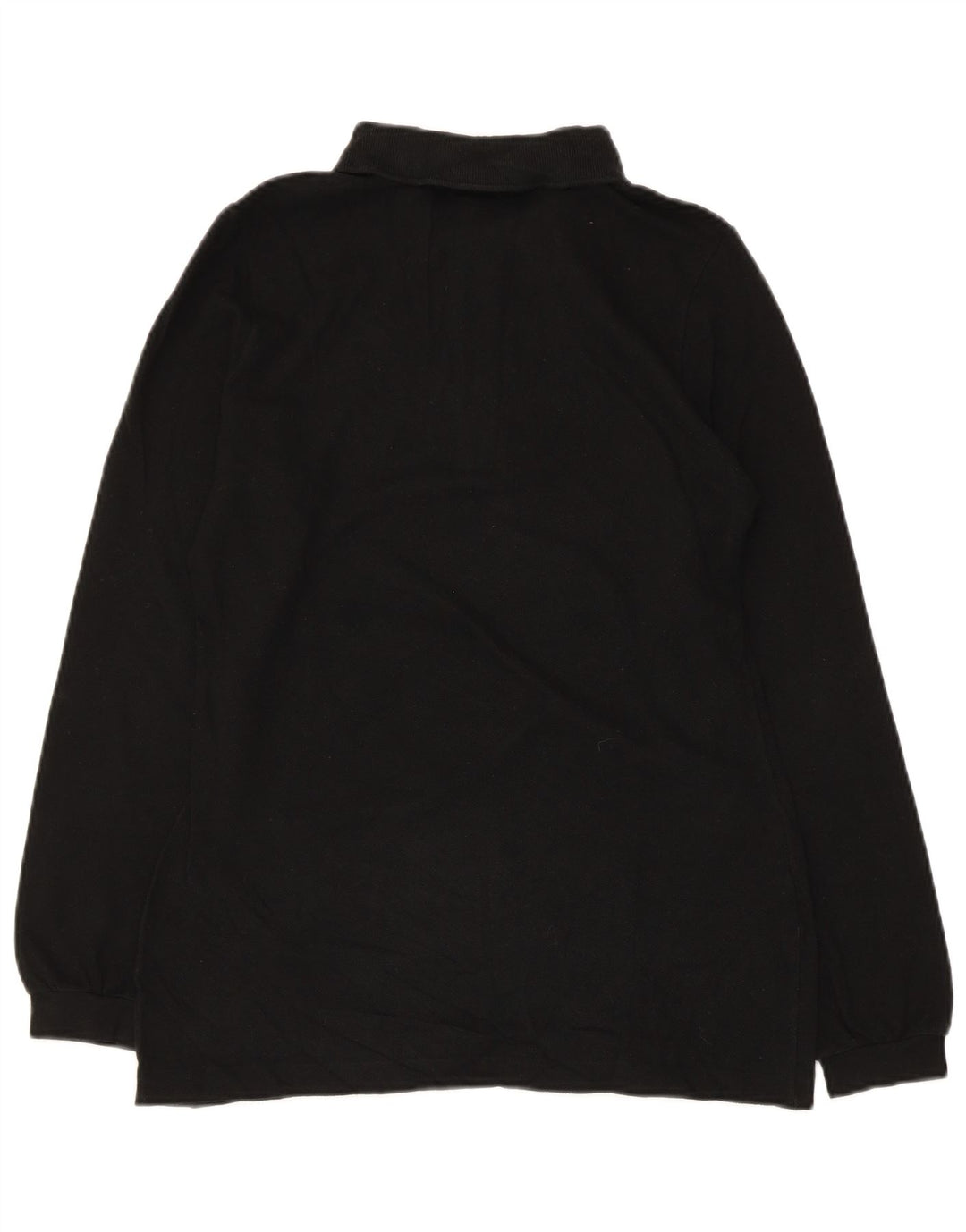 Lacoste Womens Long Sleeve Polo Shirt Size 40 Medium Black Cotton