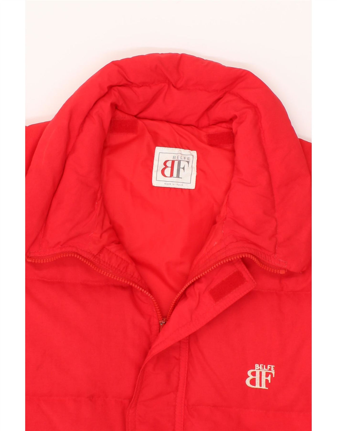 BELFE Mens Padded Jacket IT 50 Large Red Polyamide Vintage Belfe and Second-Hand Belfe from Messina Hembry 