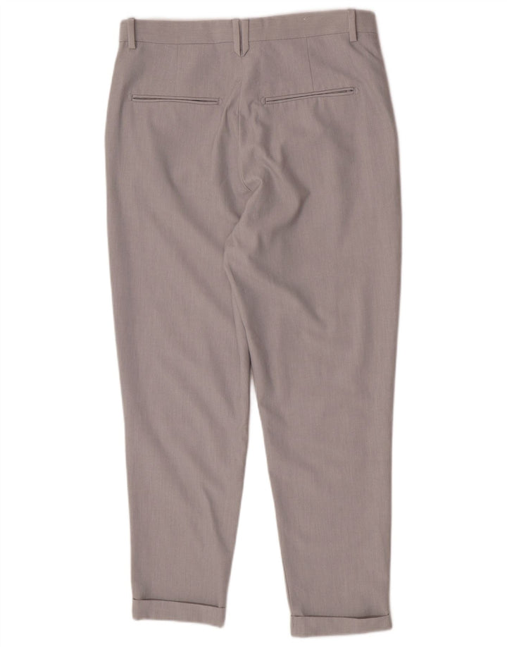 Zara Mens Tapered Regular Chino Trousers EU 40 Medium W31 L25 Grey