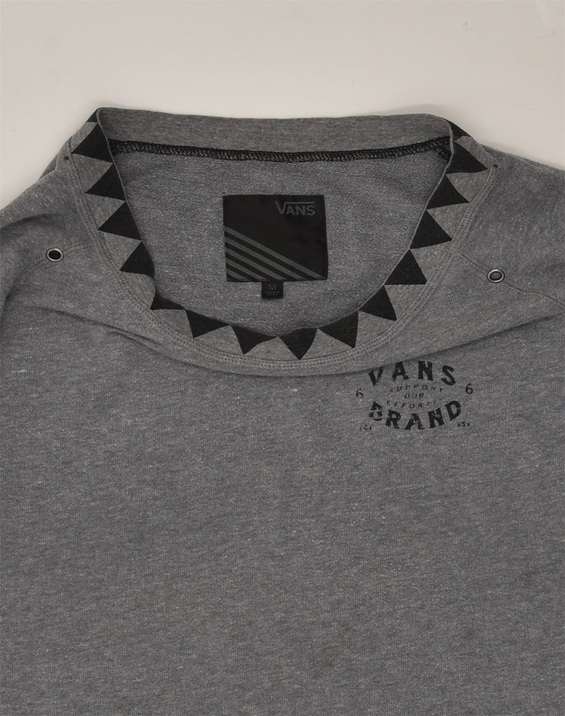 VANS Womens Sweatshirt Jumper UK 14 Medium Grey Cotton | Vintage Vans | Thrift | Second-Hand Vans | Used Clothing | Messina Hembry 