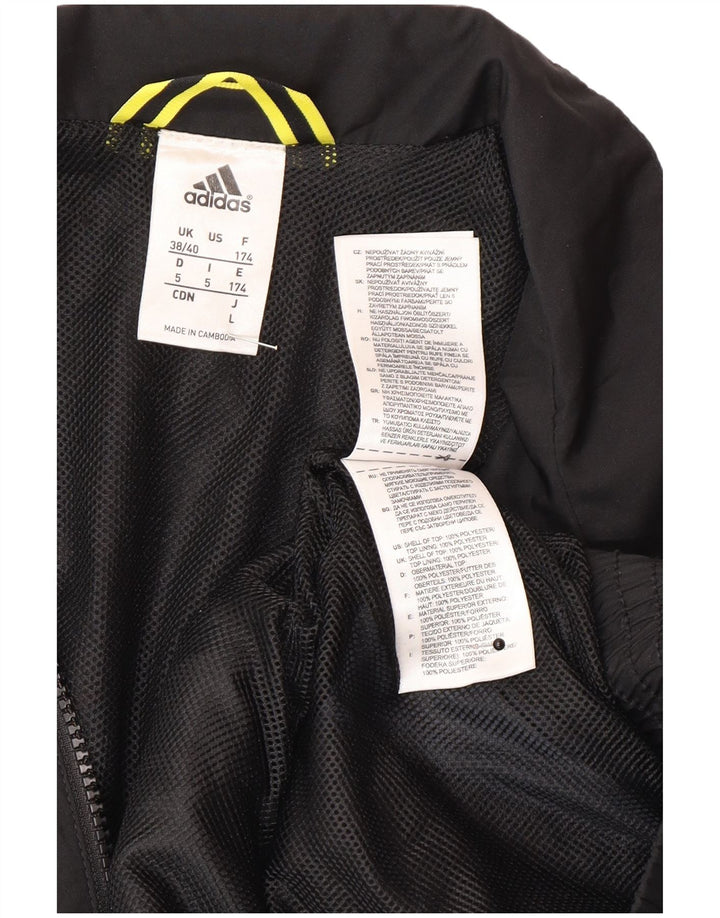 Adidas Mens Tracksuit Top Jacket UK 38/40 Medium Black Colourblock