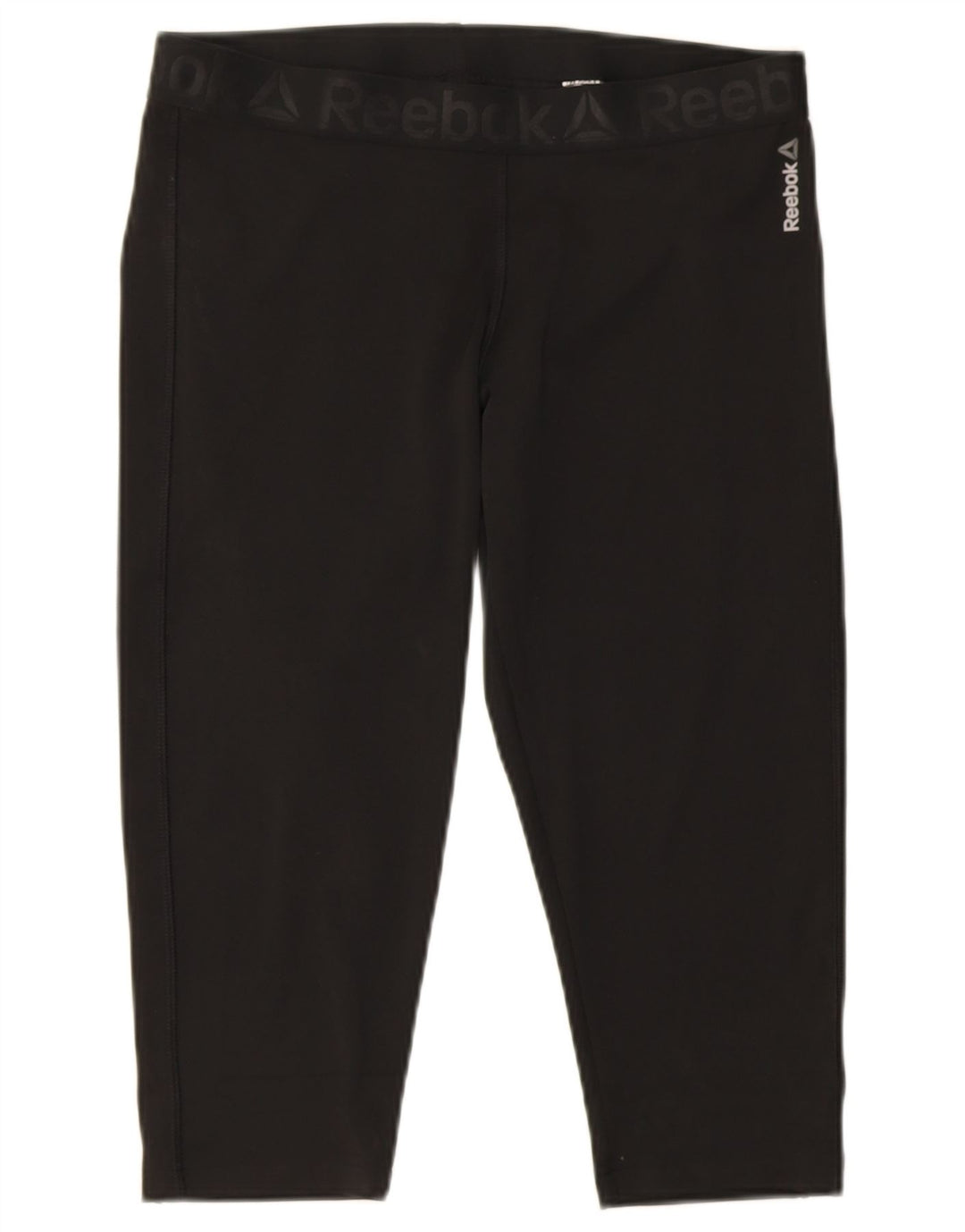Reebok Womens Capri Leggings UK 16/18 Large Black Polyester