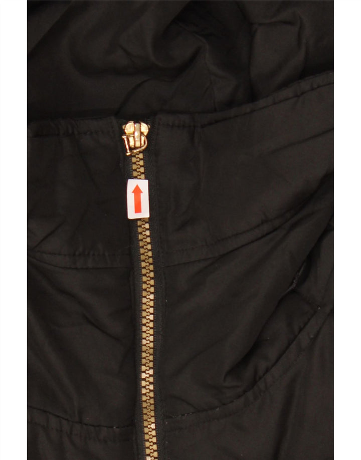 Calvin Klein Womens Hooded Padded Coat UK 10 Small Black Polyester